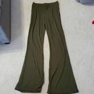 Olive Green Stretch Party Pants